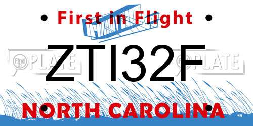 ZTI32F North Carolina License Plate