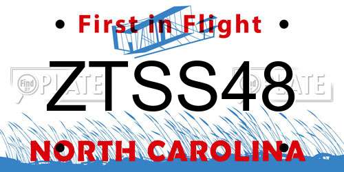 ZTSS48 North Carolina License Plate