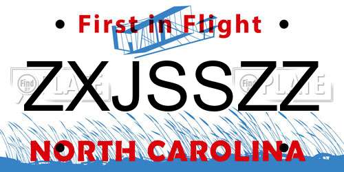 ZXJSSZZ North Carolina License Plate