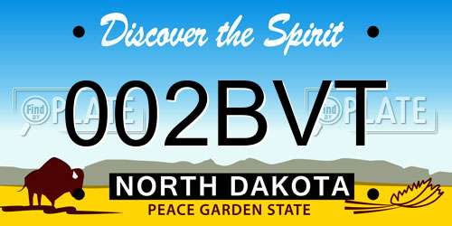 002BVT North Dakota License Plate
