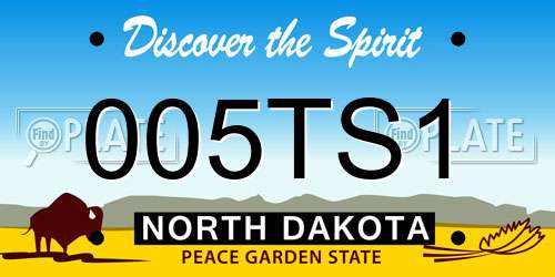 005TS1 North Dakota License Plate