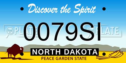 0079SI North Dakota License Plate