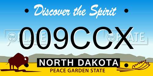 009CCX North Dakota License Plate
