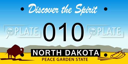 010 North Dakota License Plate
