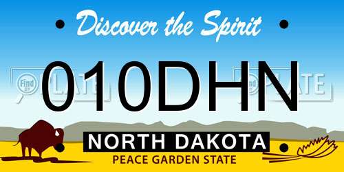 010DHN North Dakota License Plate