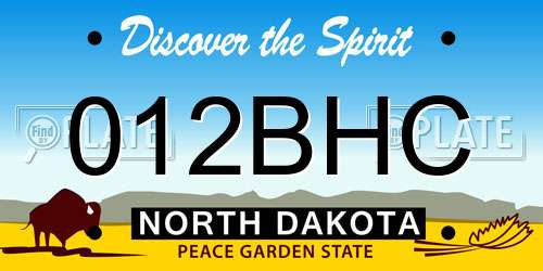 012BHC North Dakota License Plate