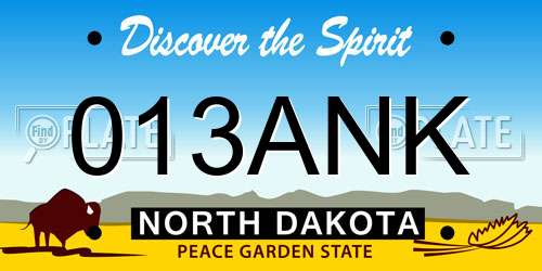 013ANK North Dakota License Plate