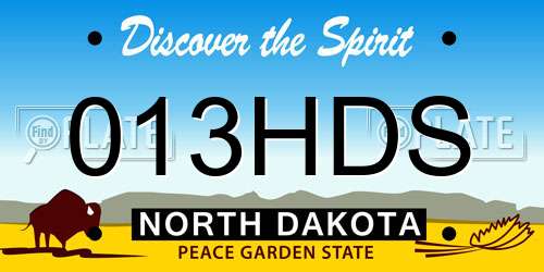 013HDS North Dakota License Plate