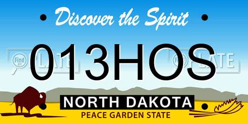 013HOS North Dakota License Plate
