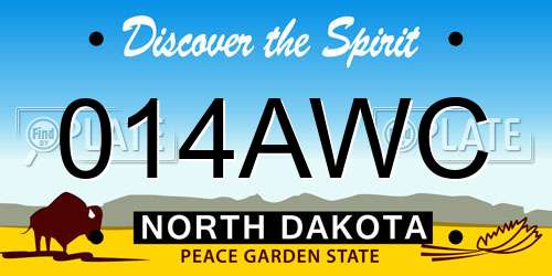 014AWC North Dakota License Plate
