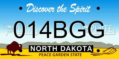 014BGG North Dakota License Plate