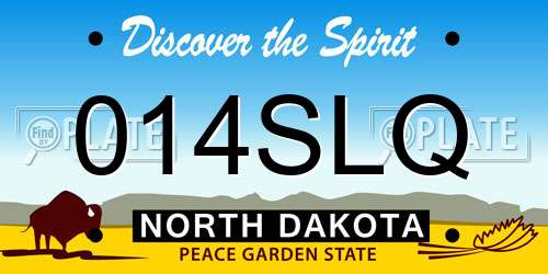 014SLQ North Dakota License Plate