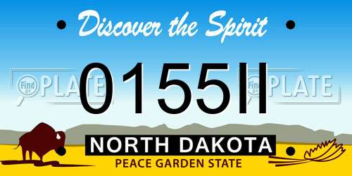 0155II North Dakota License Plate