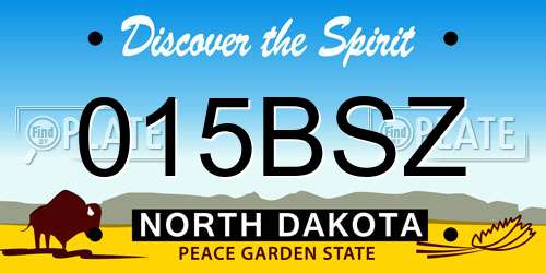 015BSZ North Dakota License Plate
