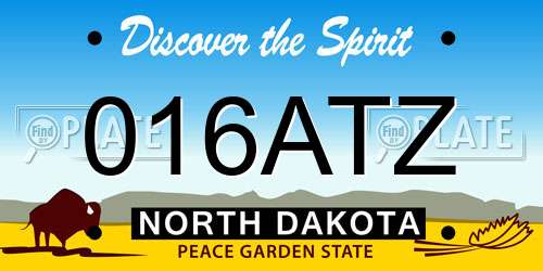 016ATZ North Dakota License Plate