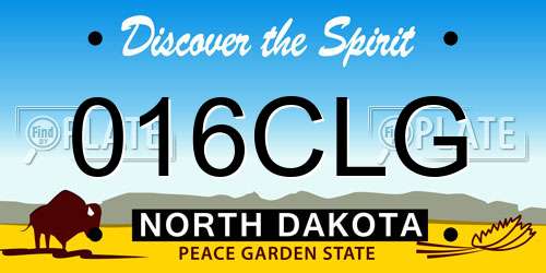 016CLG North Dakota License Plate