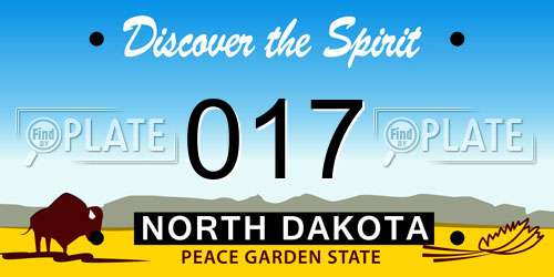 017 North Dakota License Plate