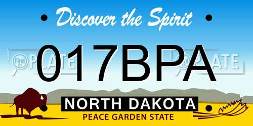 017BPA North Dakota License Plate