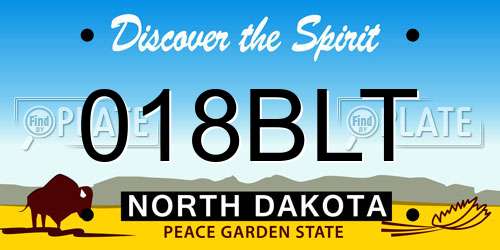 018BLT North Dakota License Plate
