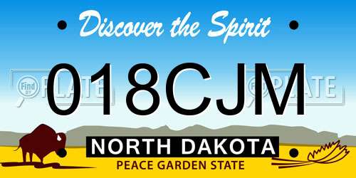 018CJM North Dakota License Plate