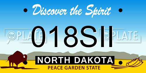 018SII North Dakota License Plate