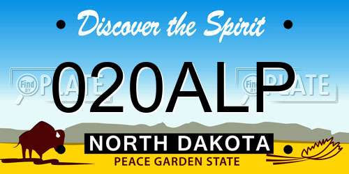020ALP North Dakota License Plate