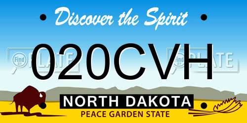 020CVH North Dakota License Plate