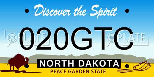 020GTC North Dakota License Plate