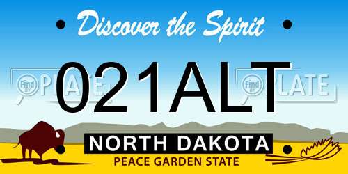 021ALT North Dakota License Plate