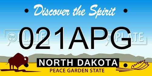 021APG North Dakota License Plate