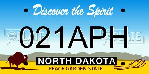 021APH North Dakota License Plate