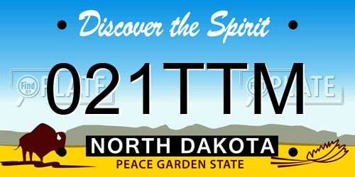 021TTM North Dakota License Plate