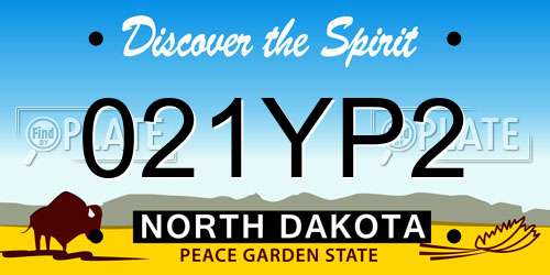 021YP2 North Dakota License Plate