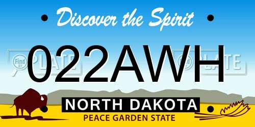 022AWH North Dakota License Plate