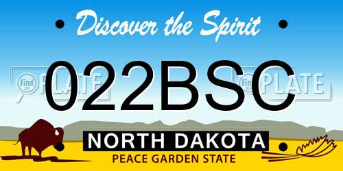 022BSC North Dakota License Plate