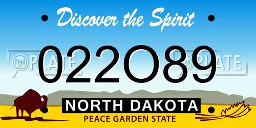 022O89 North Dakota License Plate