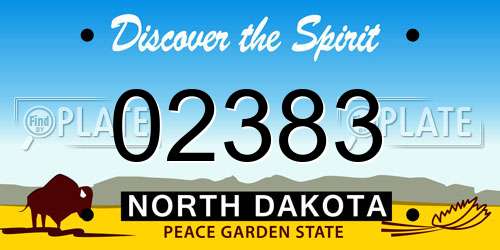 02383 North Dakota License Plate