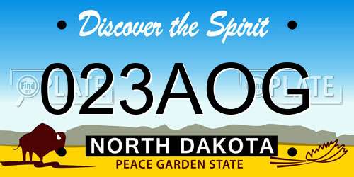 023AOG North Dakota License Plate