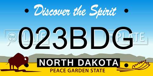 023BDG North Dakota License Plate