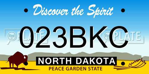 023BKC North Dakota License Plate