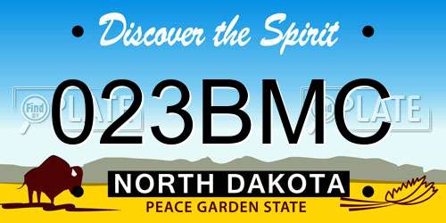023BMC North Dakota License Plate