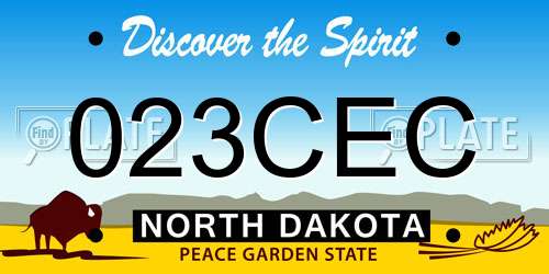 023CEC North Dakota License Plate