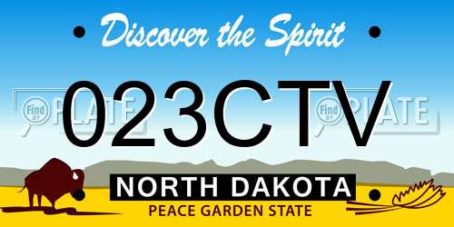 023CTV North Dakota License Plate