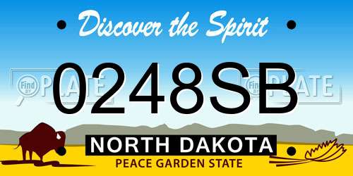 0248SB North Dakota License Plate