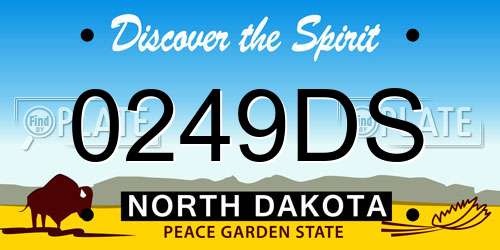 0249DS North Dakota License Plate