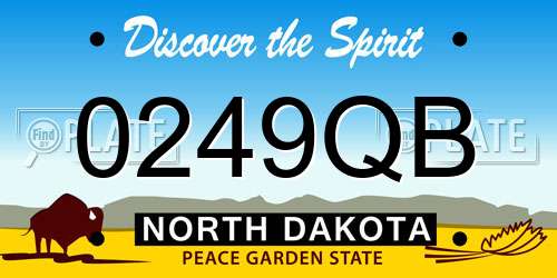 0249QB North Dakota License Plate