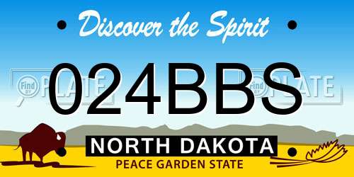 024BBS North Dakota License Plate