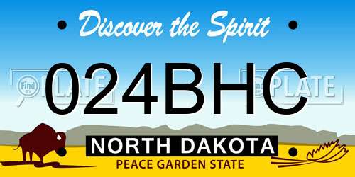 024BHC North Dakota License Plate