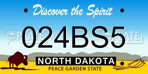 024BS5 North Dakota License Plate