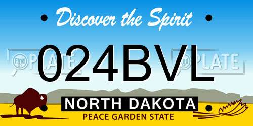 024BVL North Dakota License Plate